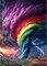 Diamond Art Kits for Adults, Rainbow Storm Diamond Painting Kits for Beginner Round 5D Full Drill Diamond Dots Crafts for Home Wall Decor Gifts 12x16 Inch